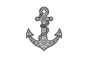 Ornamental Anchor Silhouette SVG, an Illustration by Designs_River (Thumbnail 18 of 31)