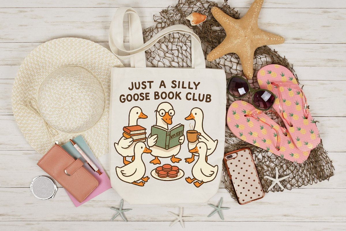 Just a Silly Goose Book Club PNG, a Graphic by Designking (Photo 4 of 4)