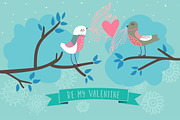 Romantic birds, a Decorative Illustration by totokumi (Thumbnail 1 of 4)