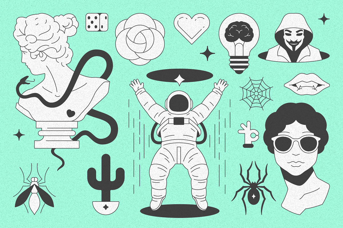 Y2K Illustrations and Elements Set, an Object Illustration by Vasya Kobelev (Photo 9 of 17)