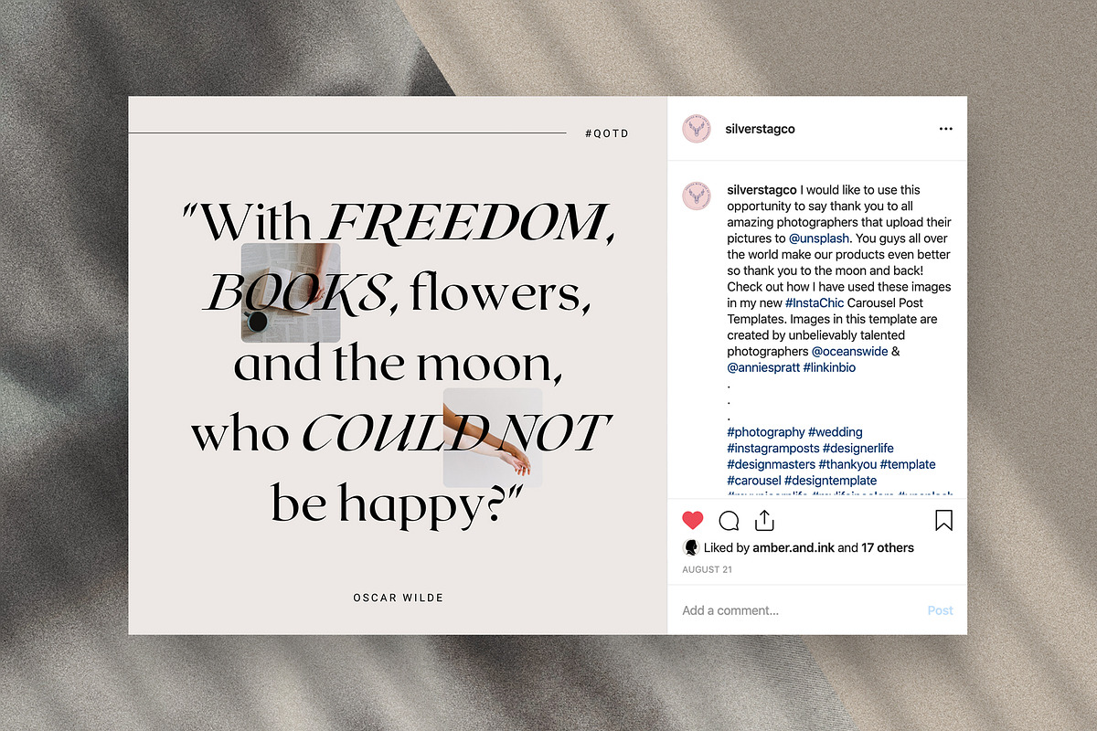 Canva Instagram Posts & Stories Pack, a Social Media Template by SilverStag Type Foundry (Photo 12 of 48)