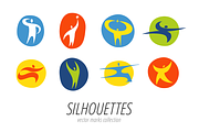 8 Human Silhouettes, a Branding & Logo Template by Youhhou (Thumbnail 1 of 2)