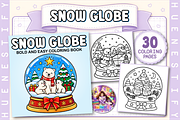Snow Globe Coloring Book, a Seasonal Illustration by HueNestify (Thumbnail 1 of 4)