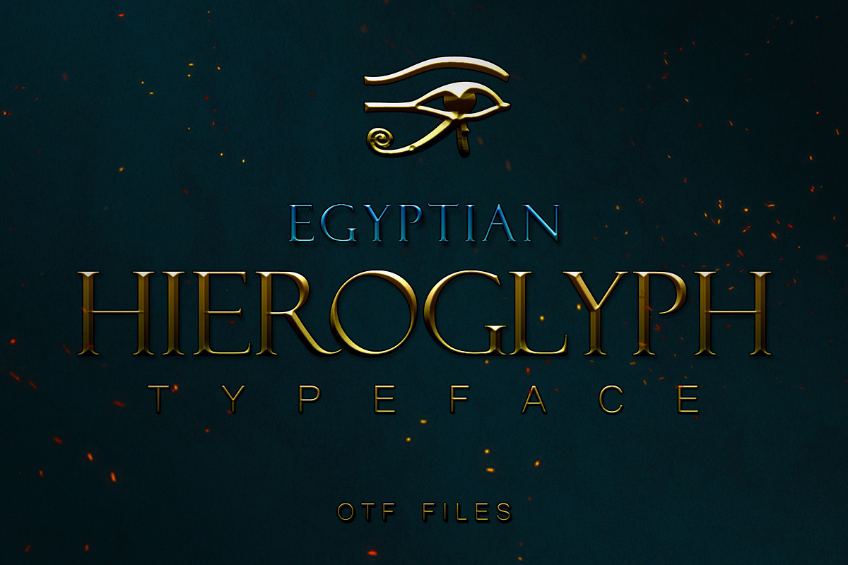 Egyptian Hieroglyph Typeface, a Symbol Font by Dene Studios (Photo 1 of 3)
