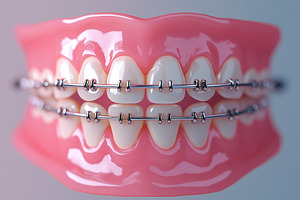Modern model of teeth with dental braces, a Health & Medical Photo by AlyaAnd