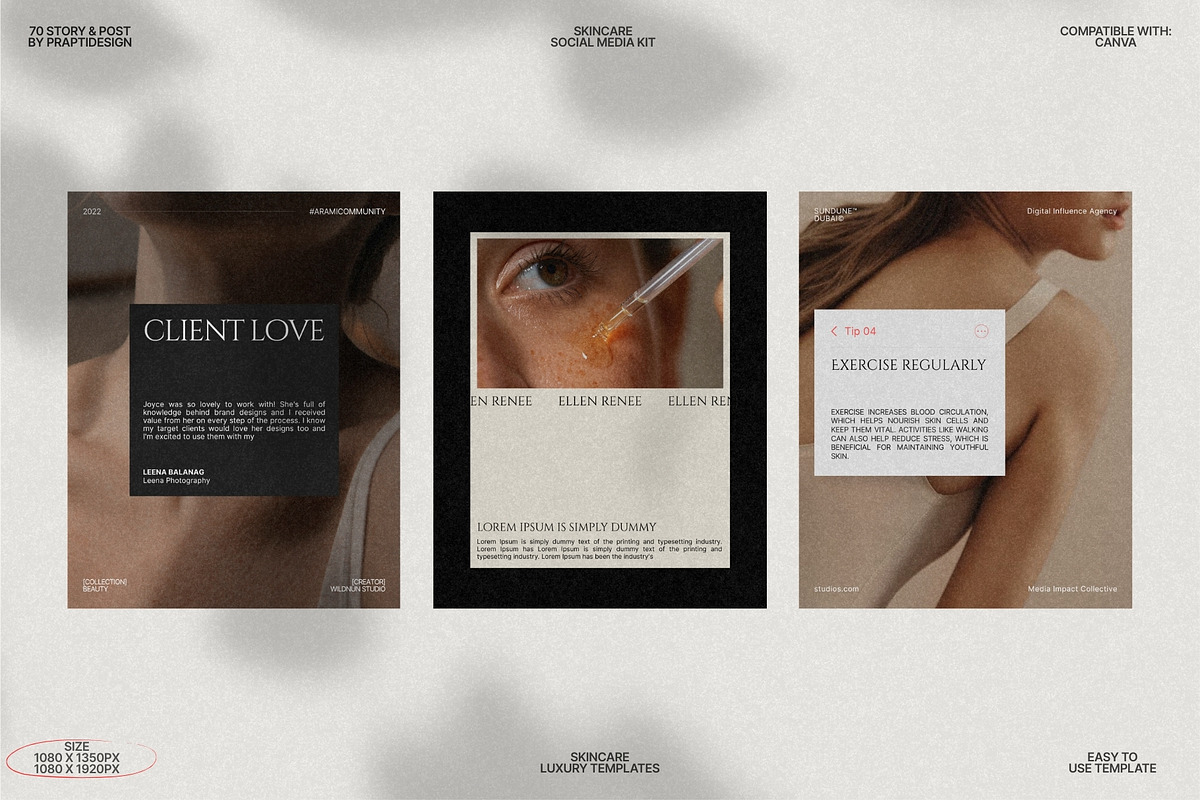 Minimal Skincare Story and Post Set preview 6