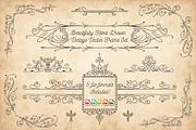 Vector Vintage Hand Drawn Frames, a Decorative Illustration by Pingebat (Thumbnail 1 of 2)