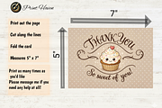 Printable Thank You Card 5x7, a Card Template by Print Haven (Thumbnail 2 of 4)