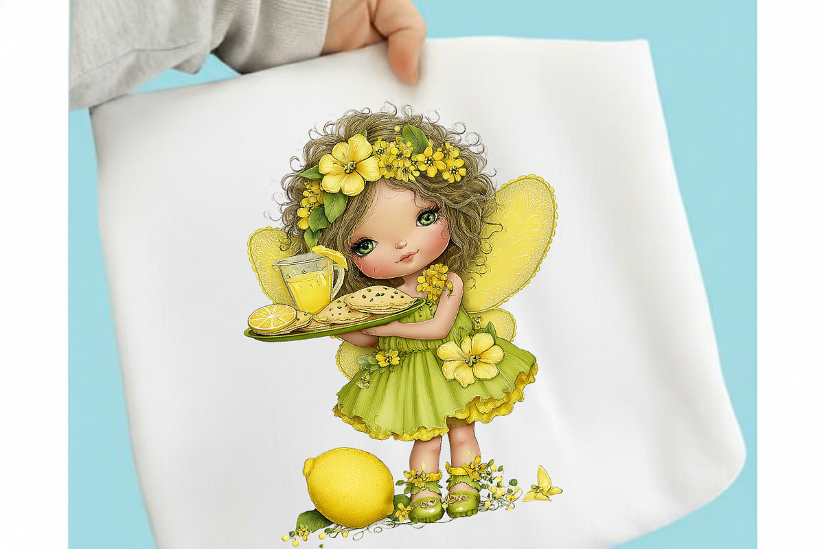 Whimsical Enjoy Lemon Fairy Clipart, a Seasonal Illustration by designcity5 (Photo 3 of 5)
