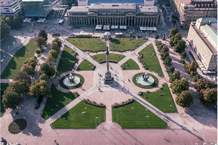 Schlossplatz in Stuttgart, Germany, an Architecture Photo by Nature and travel