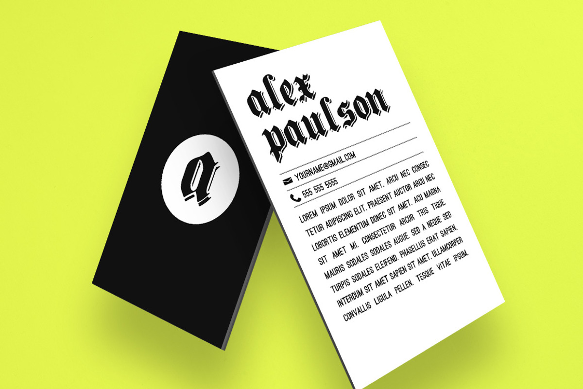 Black and White Business Card 015, a Business Card Template by Nonaglyph Design (Photo 5 of 9)