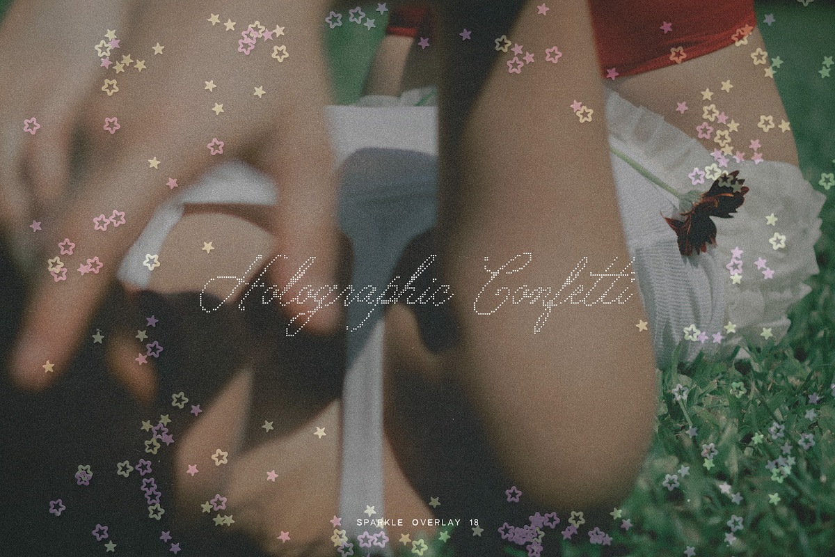 Holographic Confetti Overlays, a Texture Graphic by lerinartstudio (Photo 4 of 16)