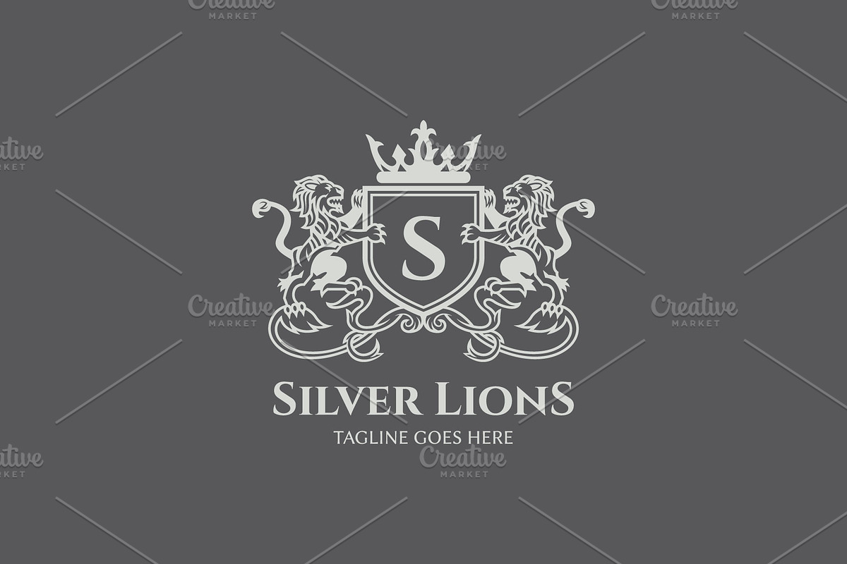 Silver Lions - Letter S Shield Logo, a Branding & Logo Template by ashenterprise (Photo 3 of 3)