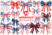 USA Coquette Bow Clipart, an Illustration by Dream Creation (Thumbnail 1 of 5)