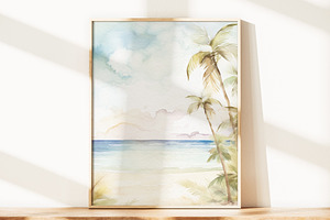 Tropical Beach Landscape Backgrounds