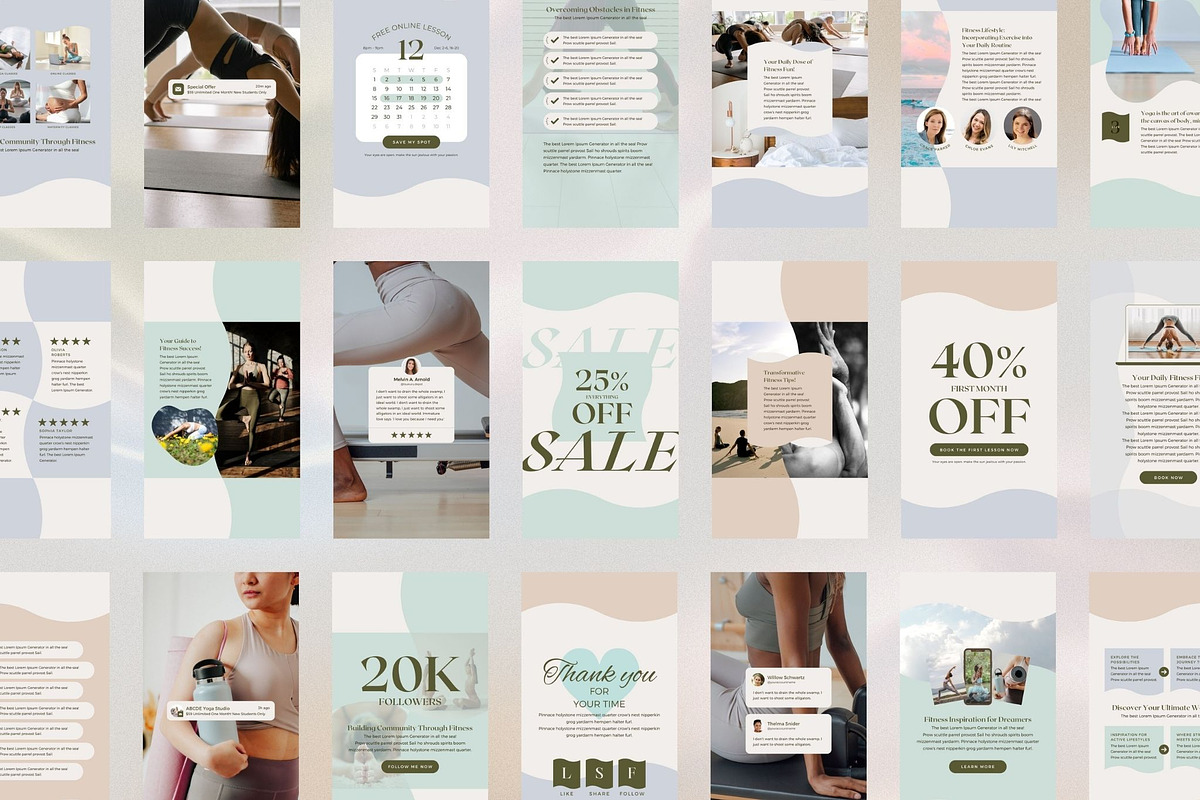 Canva Instagram Templates Yoga