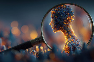 Magnifying Glass Reveals Glittering, a Photo by Pixeness Studio