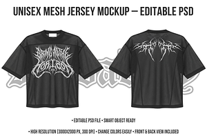 Unisex Mesh Jersey Mockup – Editable, a Shirt Mockup by std.badboy