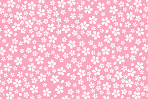 cherry blossom pattern, a Pattern Graphic by Rhealea_Design