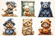 Halloween Bear Clipart, an Illustration by Libby Wishes (Thumbnail 7 of 7)