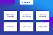 Saprol Social Media Kit, a Social Media Template by CaDesign (Thumbnail 2 of 6)