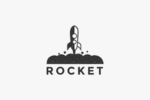 Launching Rocket Logo Icon