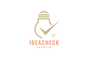 idea check lamp creative logo, a Branding & Logo Template by devastd
