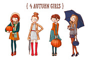 Set with cute season girls, an Illustration by Salvadorova (Thumbnail 5 of 5)