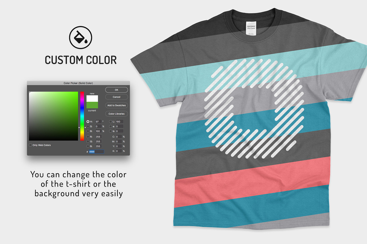 Mens Ultra Cotton Tee Mockups, a Shirt Mockup by GraphicHero (Photo 3 of 6)