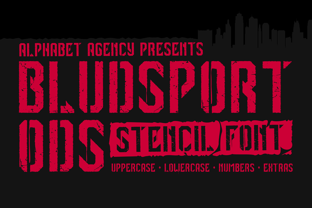 BLUDSPORT FONT TRIO, a Sans Serif Font by Alphabet Agency (Photo 2 of 10)