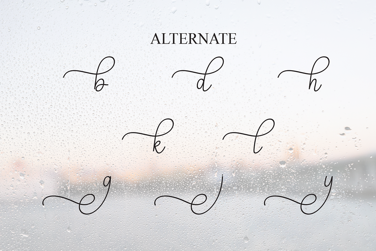 Rainday | Script Font, a Handwritten Font by Scratchones (Photo 8 of 9)