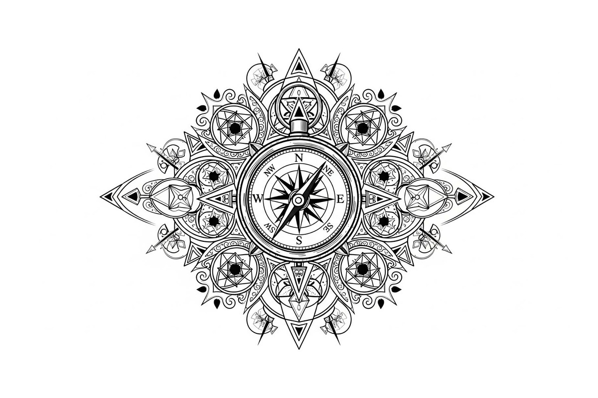 Ornamental Compass Rose SVG Bundle, an Illustration by Gaye Art (Photo 30 of 31)