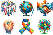 Autism Awareness Puzzle Clipart, an Illustration by DreamArtGraphic (Thumbnail 2 of 4)