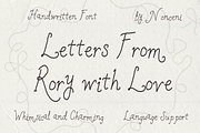 Letters From Rory Whimsical Script, a Script Font by Nonceni (Thumbnail 1 of 15)