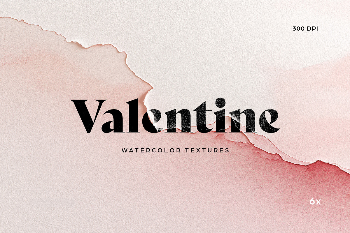 Valentine Watercolor Backgrounds, a Texture Graphic by Filip Studio (Photo 1 of 6)