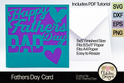 Happy Fathes Day Card SVG Cut Files, a Card Template by Clikchic Designs (Thumbnail 2 of 5)
