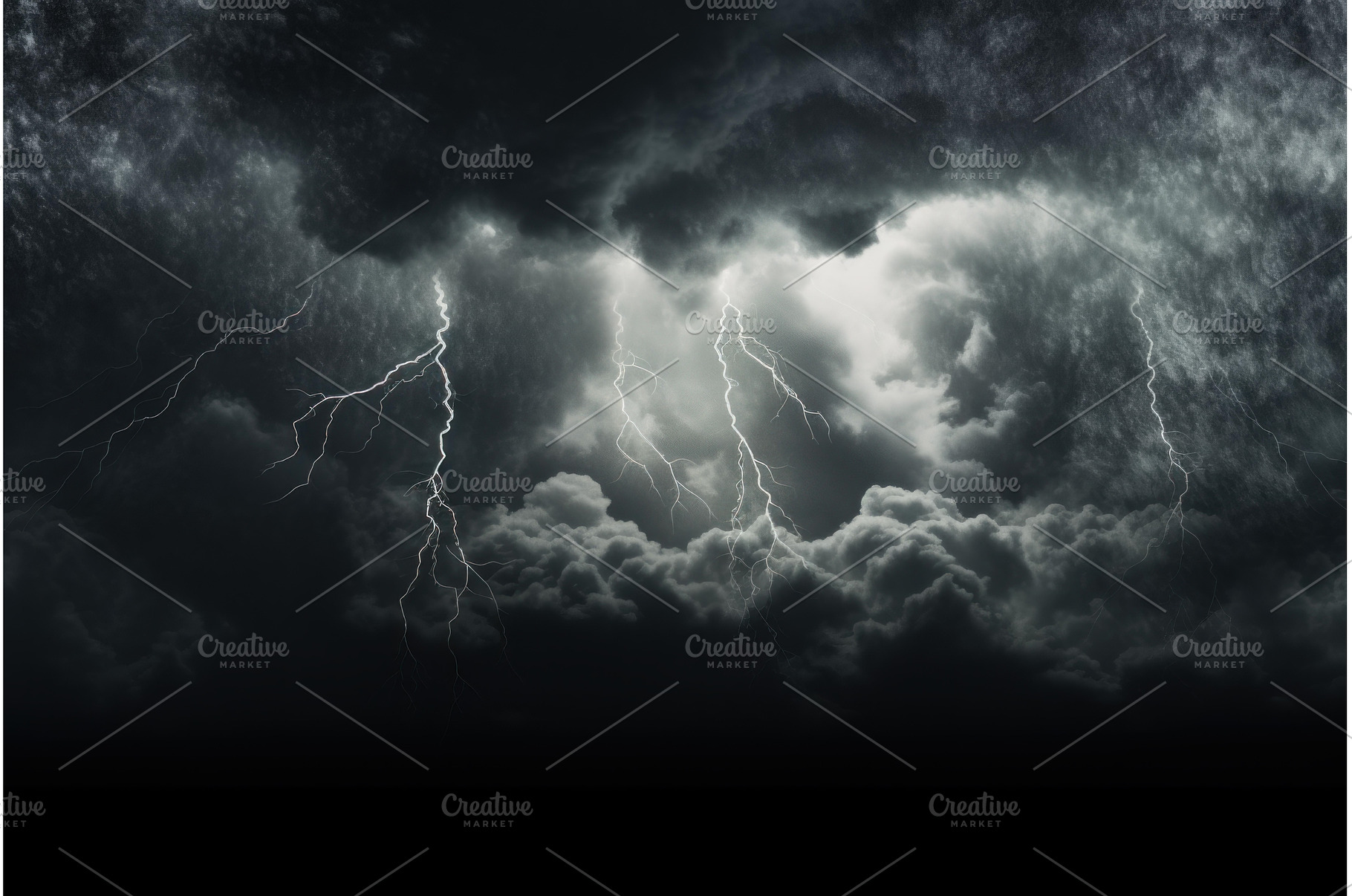 Electrifying Storm cloud bolt mockup, a Nature Photo by Ylivdesign