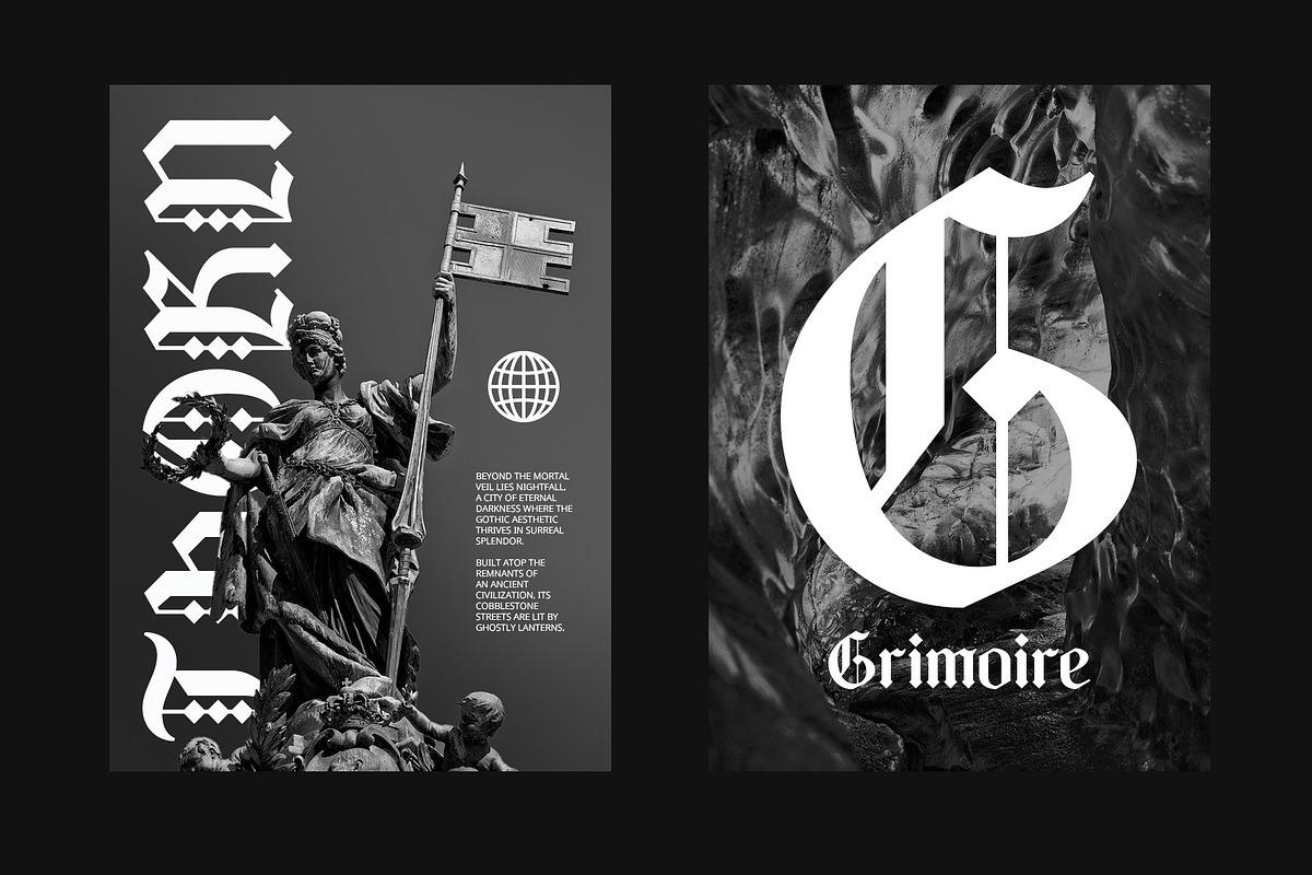 CS Crackle – Blackletter Font, a Blackletter Font by Craft Supply Co. (Photo 4 of 8)