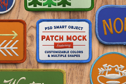 Embroidered Patch Mockup, a Merchandise Mockup by Sombrero Craft