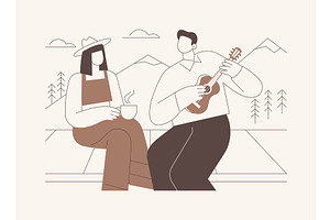 Ukulele isolated cartoon vector, a Person Illustration by Visual Generation