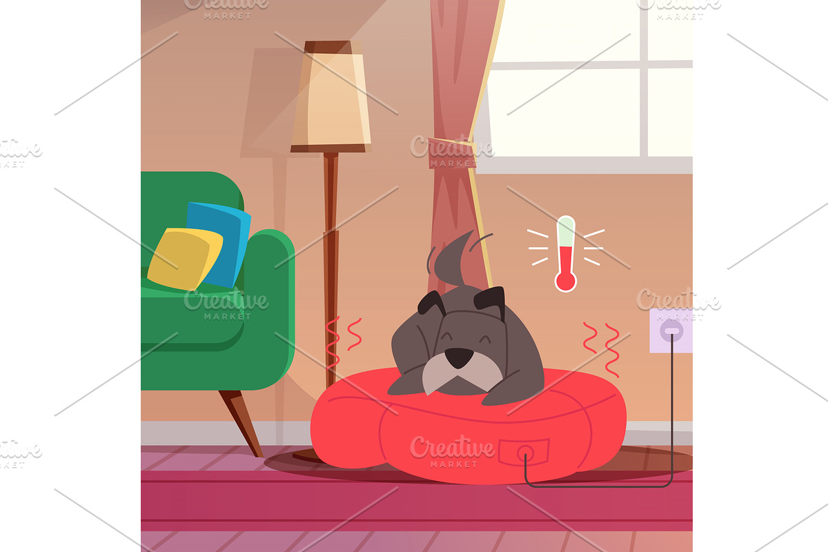 Sleeping dog. home pet relaxing on, an Animal Illustration by Onyx