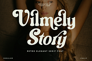 Vilmely Story - Retro Elegant Font, a Serif Font by Font Liner (Thumbnail 1 of 13)