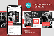 Canva Instagram Post Template Redish, a Social Media Template by Lythcreative (Thumbnail 2 of 5)