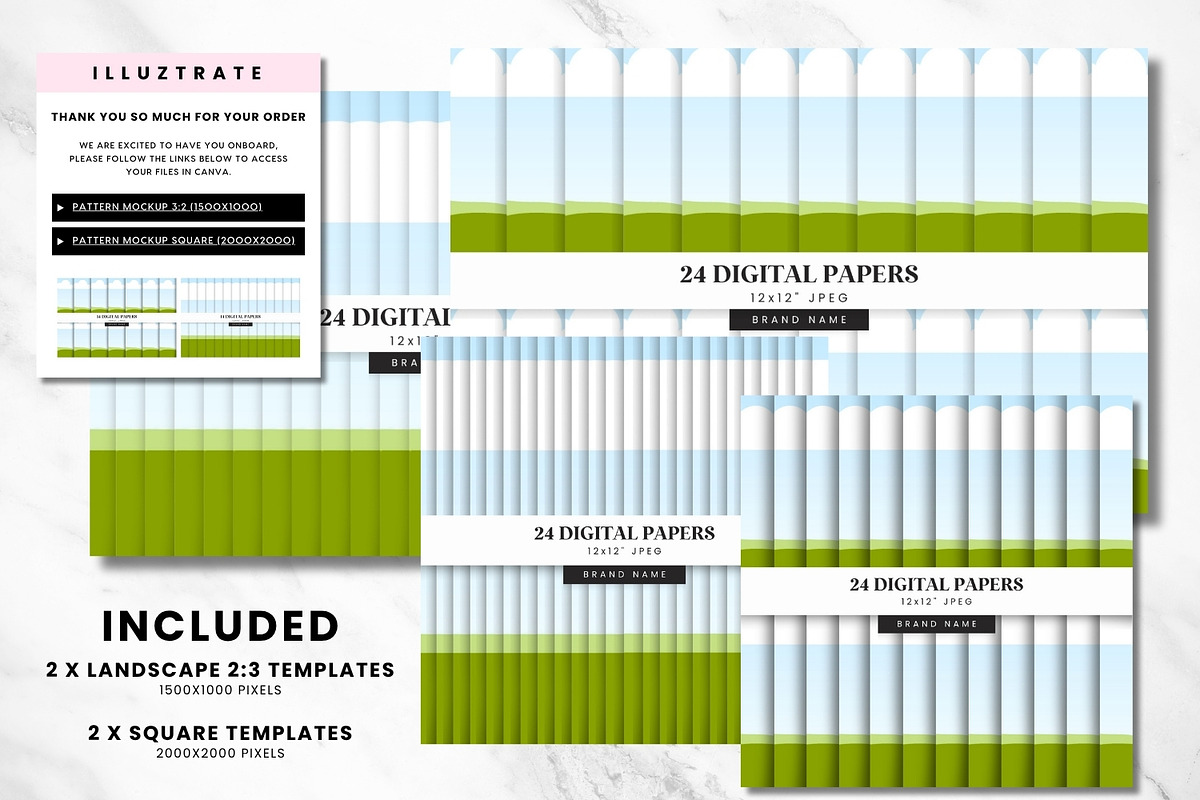 Canva Cover for 24 Digital Papers, a Presentation Template by illuztrate (Photo 2 of 8)