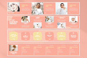 Peach Instagram Carousel Templates