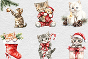 Christmas Kitten Clipart, an Illustration by Black Bird Studio (Thumbnail 5 of 6)