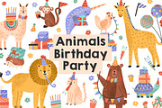 Cute animals with gifts, an Animal Illustration by Good Studio (Thumbnail 1 of 4)