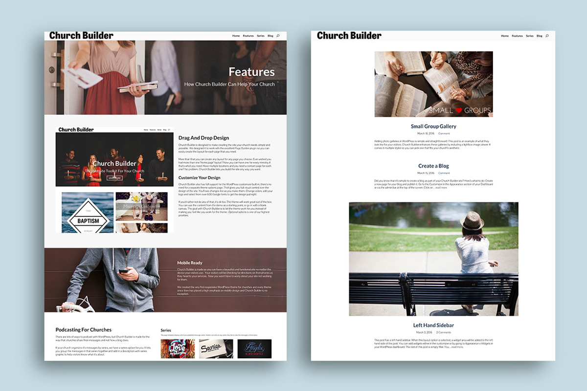 Church Builder - WordPress Theme, a WordPress Template by Organized Themes (Photo 4 of 4)
