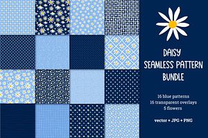 Daisy Flower Pattern Digital Paper