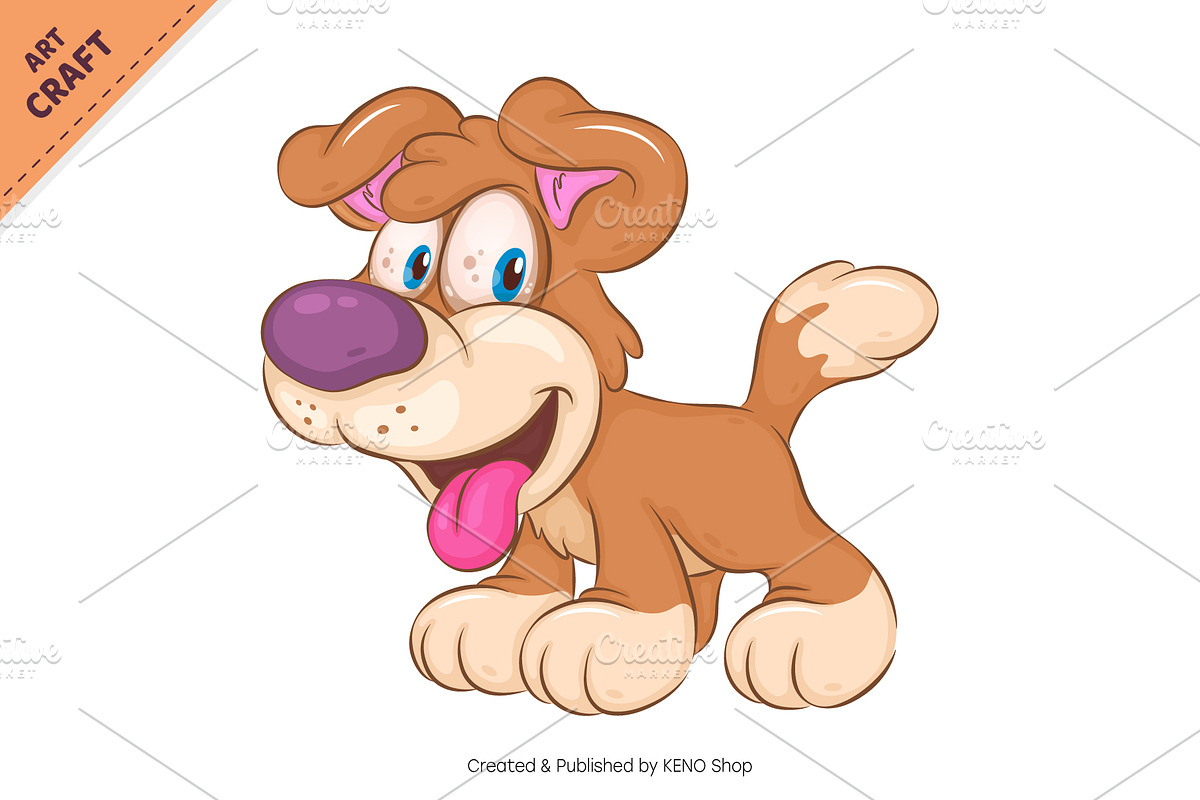 Set of Cartoon Dogs 01. Clipart., an Animal Illustration by KENO Mascots (Photo 2 of 7)